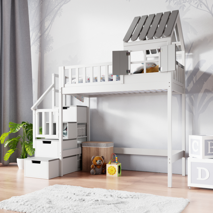 hoogslaper met dak interieur